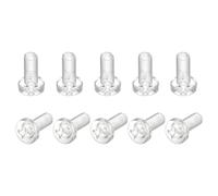sourcing map M5x12mm Plastic Phillips Bolts 50pcs PC Pan Head Machine Screws Transparent