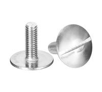 sourcing map M5x16mm Extra Large Flat Head Slotted Screws, 2pcs 304 Stainless Steel Round Head Bolts