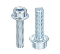 sourcing map M5x16mm Hex Socket Head Cap Screws, 30Pcs Carbon Steel Flanged Bolt Full Thread Screw Machine Screws for Machinery, Home Repairs and Fixtures