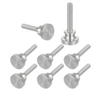 sourcing map M5x20mm Knurled Thumb Screws, 304 Stainless Steel Diamond Head Thumb Screws Metric Knurled Head Bolts with Shoulder Grip Knobs Hand Tighten Thread Fasteners, 16mm Dia. 8 Pcs
