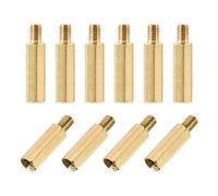 sourcing map M5x25mm+7mm Male-Female Brass Hex PCB Motherboard Spacer Standoff for FPV Drone Quadcopter, Computer & Circuit Board 10pcs