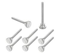sourcing map M5x40mm Knurled Thumb Screws, 304 Stainless Steel Diamond Head Thumb Screws Metric Knurled Head Bolts with Shoulder Grip Knobs Hand Tighten Thread Fasteners, 16mm Dia. 8 Pcs