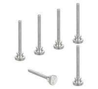 sourcing map M5x40mm Knurled Thumb Screws, 304 Stainless Steel Diamond Head Thumb Screws Metric Knurled Head Bolts with Shoulder Grip Knobs Hand Tighten Thread Fasteners, 16mm Dia. 6 Pcs