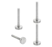 sourcing map M5x40mm Knurled Thumb Screws, 304 Stainless Steel Flat Head Thumb Screws Metric Diamond Knurled Head Bolts Grip Knobs Hand Tighten Thread Fasteners, 16mm Dia. 4 Pcs