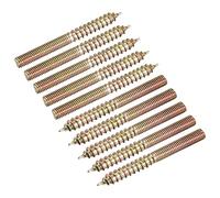 sourcing map M5x50mm Hanger Bolts, 12pcs Double Ended Thread Dowel Screws for Wood Furniture Connecting