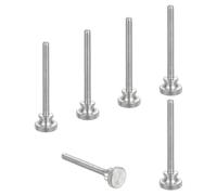 sourcing map M5x50mm Knurled Thumb Screws, 304 Stainless Steel Diamond Head Thumb Screws Metric Knurled Head Bolts with Shoulder Grip Knobs Hand Tighten Thread Fasteners, 16mm Dia. 6 Pcs