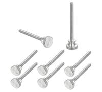 sourcing map M5x50mm Knurled Thumb Screws, 304 Stainless Steel Diamond Head Thumb Screws Metric Knurled Head Bolts with Shoulder Grip Knobs Hand Tighten Thread Fasteners, 16mm Dia. 8 Pcs