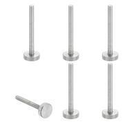 sourcing map M5x50mm Knurled Thumb Screws, 304 Stainless Steel Flat Head Thumb Screws Metric Diamond Knurled Head Bolts Grip Knobs Hand Tighten Thread Fasteners, 16mm Dia. 6 Pcs