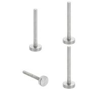 sourcing map M5x50mm Knurled Thumb Screws, 304 Stainless Steel Flat Head Thumb Screws Metric Diamond Knurled Head Bolts Grip Knobs Hand Tighten Thread Fasteners, 16mm Dia. 4 Pcs