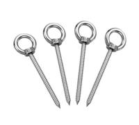 sourcing map M5x60mm Eye Hooks 3.3x1x1 Inch 304 Stainless Steel 4pcs | Eye Bolts,Hammock Hooks,for Screw Eyes Hanging Swing,Yoga Hammock Stand