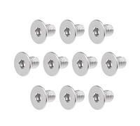 sourcing map M5x8mm Flat Head Machine Screws Inner Hex Screw 304 Stainless Steel Fasteners Bolts 20Pcs