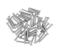 sourcing map M6-1 x 45mm 50Pcs Flat Round Head Screws 304 Stainless Steel Phillips Drive Machine Screws Hardware Fastener for Furniture Connection