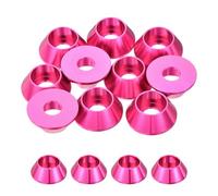 sourcing map M6 Cone Cup Washers,Anodized Aluminum Gaskets Cup Head Washer Gasket for Screw RC/FPV/PC/Drone/Mechanical Accessories Model Parts, Pack of 10 (Rose Red)