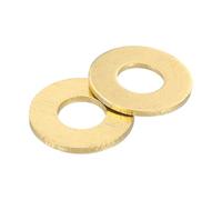 sourcing map M6 Flat Washer, 100 Pcs Brass Ring Flat Washers 14mm OD 1mm Thick Metal Sealing Gasket Ring for Screws Bolts Nuts