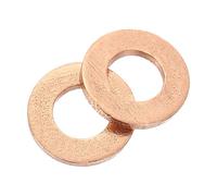 sourcing map M6 Flat Washer, 26 Pcs Copper Ring Flat Washers 12mm OD 1.5mm Thick Metal Sealing Gasket Ring for Screws Bolts Nuts