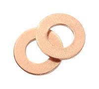 sourcing map M6 Flat Washer, 26 Pcs Copper Ring Flat Washers 12mm OD 1mm Thick Metal Sealing Gasket Ring for Screws Bolts Nuts