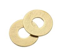 sourcing map M6 Flat Washer, 40 Pcs Brass Ring Flat Washers 16mm OD 1mm Thick Metal Sealing Gasket Ring for Screws Bolts Nuts