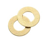 sourcing map M6 Flat Washer, 50 Pcs Brass Ring Flat Washers 12mm OD 0.8mm Thick Metal Sealing Gasket Ring for Screws Bolts Nuts