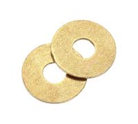 sourcing map M6 Flat Washer, 8 Pcs Brass Ring Flat Washers 18mm OD 1mm Thick Metal Sealing Gasket Ring for Screws Bolts Nuts
