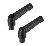 sourcing map M6 Handle Adjustable Clamping Lever Thread Push Button Ratchet Female Threaded Stud 2 Pcs