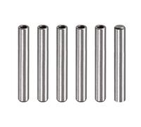 sourcing map M6 Internal Thread Dowel Pin 6pcs 10x70mm Chamfering Flat Carbon Steel Cylindrical Pin Bed Bookshelf Metal Devices Industrial Pins