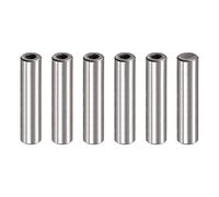 sourcing map M6 Internal Thread Dowel Pin 6pcs 12x50mm Chamfering Flat Carbon Steel Cylindrical Pin Bed Bookshelf Metal Devices Industrial Pins