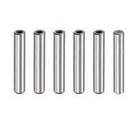 sourcing map M6 Internal Thread Dowel Pin 6pcs 12x70mm Chamfering Flat Carbon Steel Cylindrical Pin Bed Bookshelf Metal Devices Industrial Pins