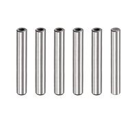 sourcing map M6 Internal Thread Dowel Pin 6pcs 12x80mm Chamfering Flat Carbon Steel Cylindrical Pin Bed Bookshelf Metal Devices Industrial Pins