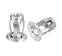 sourcing map M6 Jack Nuts, 5pcs Threaded Insert Nut Carbon Steel Rivet Nuts for Thin Metal, 18.6mm Length