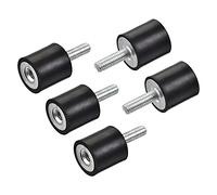 sourcing map M6 Rubber Mounts, 5pcs Male/Female Vibration Isolator Shock Absorber, for Garage Motor Air Compressor Car Boat Bobbins, D20mmxH20mm