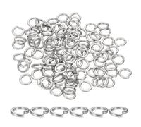 sourcing map M6 Spring Lock Washer, 304 Stainless Steel Split Lock Washers for Screws Bolts Cars Construction Machinery Silver Pack of 100