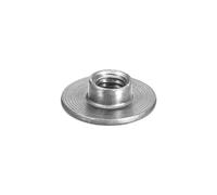 sourcing map M6 T-Nuts, 24pcs Carbon Steel Tee Nuts, Round Base Weld Nuts 6mm Height Through Hole Flange Insert Female Thread Plate Nuts