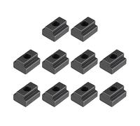 sourcing map M6 Thread T Slot Nuts, Alloy Steel Black Oxide Finish Grade 8.8 Tapped Through Slot T-nuts Furniture 10Pcs