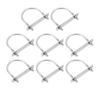 sourcing map M6 U-Bolts, 8 Sets 57mm(2.24") Inner Width 76.5mm Length 304 Stainless Steel Round Bend U Clamp with Nuts and Plates for Ski Boat, Fishing Boat