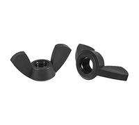 sourcing map M6 Wing Nuts Nylon Butterfly Nut Hand Twist Tighten Fasteners Black 25pcs