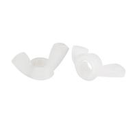 sourcing map M6 Wing Nuts Nylon Butterfly Nut Hand Twist Tighten Fasteners White 15pcs