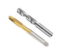 sourcing map M6 x 0.75 Spiral Point Tap & 5.25mm Solid Carbide Drill Bit Set, Metric High Speed Steel Machine Screw Thread Threading Tool