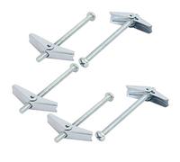 sourcing map M6 x 100mm Male Thread Spring Loaded Hollow Wall Round Head Toggle Bolt 5pcs