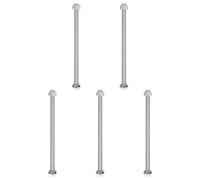 sourcing map M6 x 120mm 304 Stainless Steel Hex Head Screws Bolts, Nuts, Flat & Lock Washers Assortment Kit, Fully Threaded, Bright Finish for Home, Electronic, Machine, 5 Sets