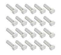 sourcing map M6 x 20mm T-Slot Drop-In Stud Screw Bolt Carbon Steel ISO 30 Series 20pcs