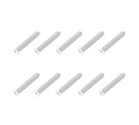 sourcing map M6 x 40mm Flat Countersunk Head Machine Screws 304 Stainless Steel Full Thread Phillips Drive Cross Screw for Furniture Connection Electrical Appliances (White, Pack of 10)