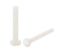 sourcing map M6 x 40mm Nylon Machine Screws, Pan Head Slotted Screw Fasteners, 12pcs