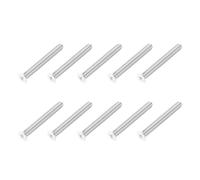 sourcing map M6 x 50mm Flat Countersunk Head Machine Screws 304 Stainless Steel Full Thread Phillips Drive Cross Screw for Furniture Connection Electrical Appliances (White, Pack of 10)