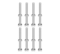 sourcing map M6 x 65mm Hex Head Screws Bolts, Nuts, Flat & Lock Washers Kits, 304 Stainless Steel Fully Thread Hexagon Bolts 8 Sets
