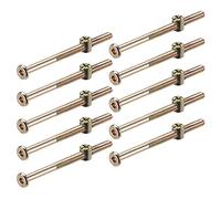 sourcing map M6 x 80mm Furniture Bolts Nut Set Hex Socket Screw with Barrel Nuts Phillips-Slotted Zinc Plated 12 Sets