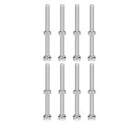 sourcing map M6 x 80mm Hex Head Screws Bolts, Nuts, Flat & Lock Washers Kits, 304 Stainless Steel Fully Thread Hexagon Bolts 8 Sets