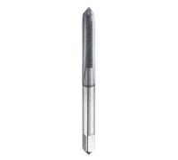 sourcing map M6x0.75 Metric Thread Tap 6542 Cobalt High-Speed Steel TiCN Coated Plug Tap Right Hand Straight Flutes Screw Threading Hand Tap