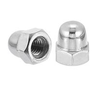 sourcing map M6x1.0 Acorn Cap Nuts, 40Pcs 304 Stainless Steel Dome Cap Head Acorn Nut Hardware Nuts for Bolt Cover, Silvery