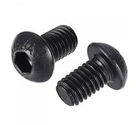 sourcing map M6x10mm Hex Socket Button Head Cap Bolts Screws Alloy Steel 50pcs