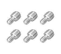 sourcing map M6x10mm to M10x10mm Double End Threaded Stud Screw Bolt, 6Pcs 304 Stainless Steel Thread Reducer Adapter for Furniture Machinery Assembly Fastener